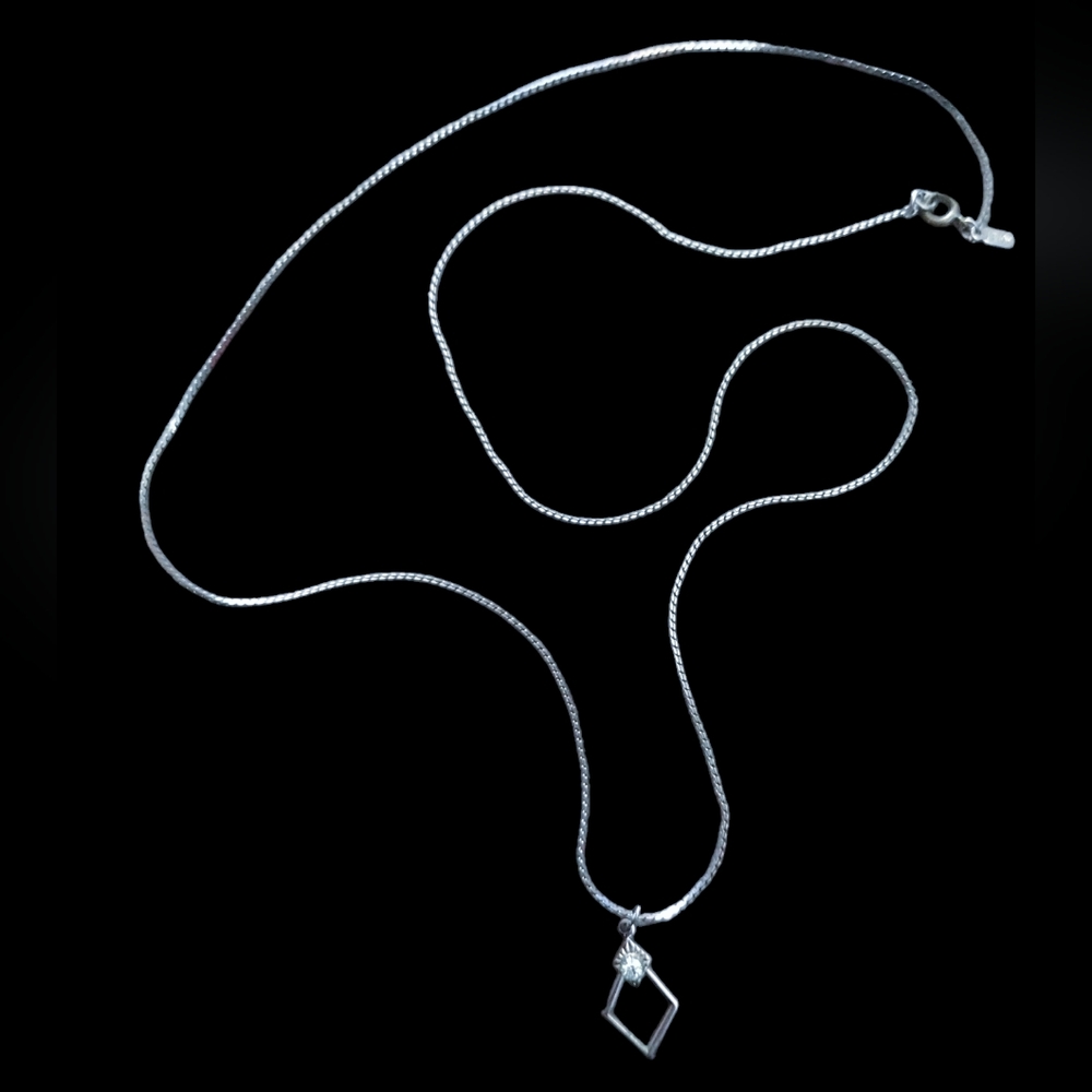 Silver Necklace Opera Length